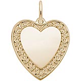 Engravable Rembrandt Charms Classic Heart.5mm Thick