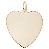 10K Gold Medium Classic Heart Charm by Rembrandt Charms