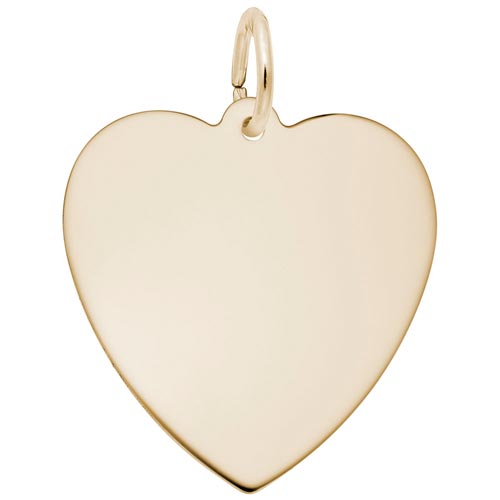 Gold Plated Medium Classic Heart Charm by Rembrandt Charms Gold Plated Medium Classic Heart Charm by Rembrandt Charms