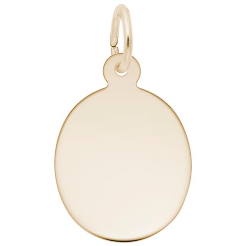 14k Gold Disc (oval) Charm by Rembrandt Charms
