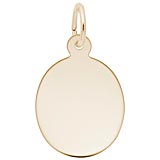 10k Gold Disc (oval) Charm by Rembrandt Charms
