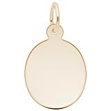 14k Gold Disc (oval) Charm by Rembrandt Charms
