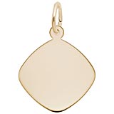10K Gold Medium Square Disc Charm by Rembrandt Charms