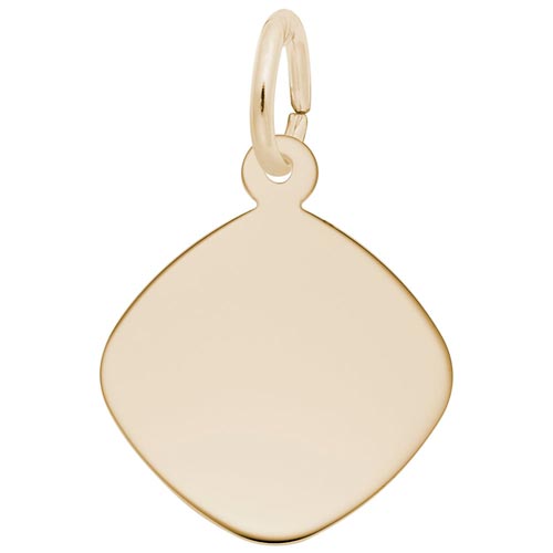 14K Gold Small Square Disc Charm by Rembrandt Charms 14K Gold Small Square Disc Charm by Rembrandt Charms