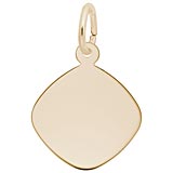 10K Gold Small Square Disc Charm by Rembrandt Charms