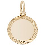 14K Gold Diamond Faceted Disc Charm by Rembrandt Charms