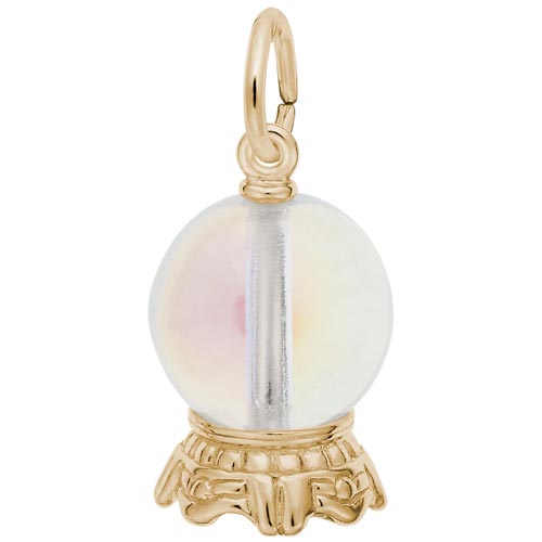 14K Gold Crystal Ball Charm by Rembrandt Charms