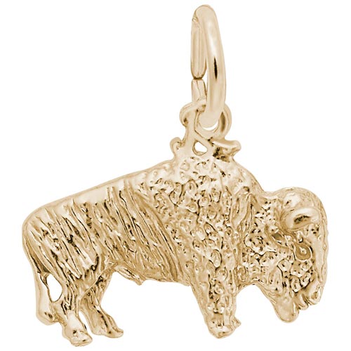 10K Gold Buffalo Charm by Rembrandt Charms 10K Gold Buffalo Charm by Rembrandt Charms