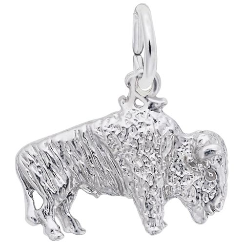 Sterling Silver Buffalo Charm by Rembrandt Charms Sterling Silver Buffalo Charm by Rembrandt Charms