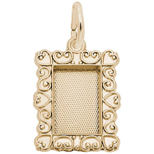 10K Gold Scroll Pitcher Frame Charm by Rembrandt Charms 10K Gold Scroll Pitcher Frame Charm by Rembrandt Charms