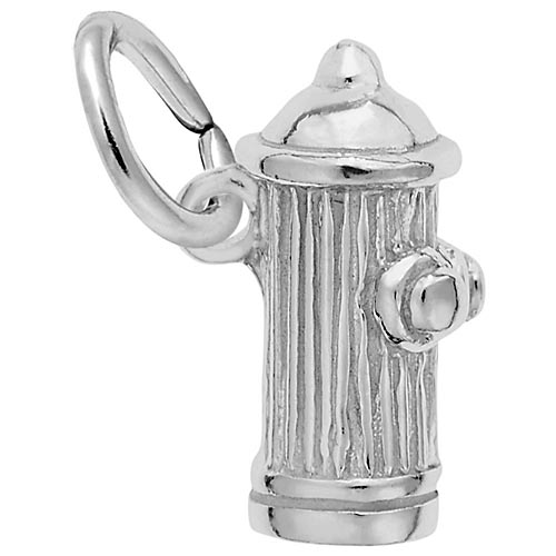 Sterling Silver Fire Hydrant Pendant 1/2 inch 
