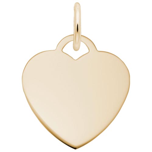 14k Gold Small Classic Heart Charm by Rembrandt Charms