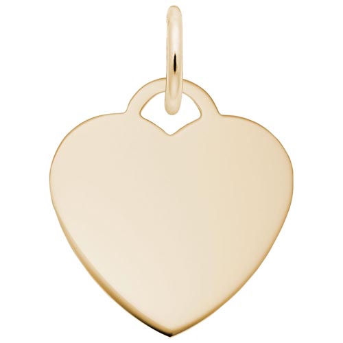 Gold Plated Small Classic Heart Charm by Rembrandt Charms Gold Plated Small Classic Heart Charm by Rembrandt Charms