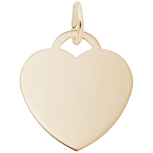 Gold Plated Medium Classic Heart Charm by Rembrandt Charms