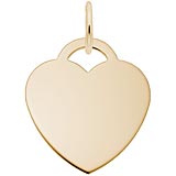 Gold Plate Large Heart Charm Series 50 by Rembrandt Charms