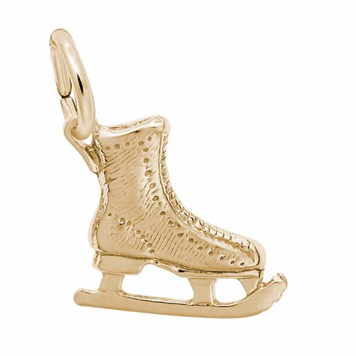 Rembrandt Ice Skate Charm, Gold Plate Rembrandt Ice Skate Charm, Gold Plate