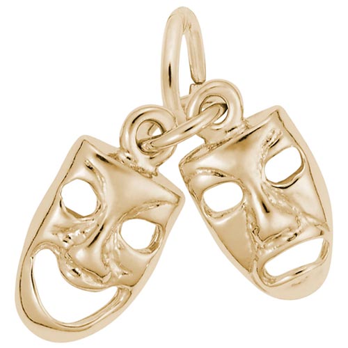10K Gold Comedy & Tragedy Masks Accent by Rembrandt Charms 10K Gold Comedy & Tragedy Masks Accent by Rembrandt Charms