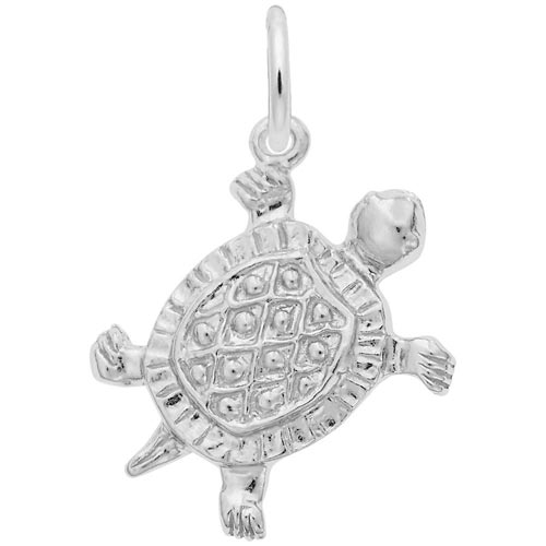14K White Gold Turtle Charm by Rembrandt Charms 14K White Gold Turtle Charm by Rembrandt Charms