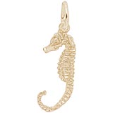 Rembrandt Seahorse Charm, 10K Yellow Gold