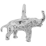 Rembrandt Asian Elephant Charm, Sterling Silver