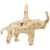 Rembrandt Asian Elephant Charm, 14K Yellow Gold