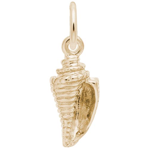 Rembrandt Shell Charm, 14k Yellow Gold