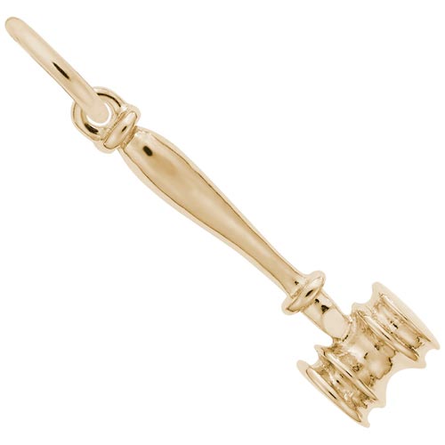 10K Gold Gavel Charm by Rembrandt Charms 10K Gold Gavel Charm by Rembrandt Charms