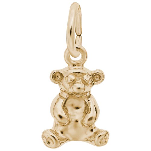 Rembrandt Sitting Bear Accent Charm, 14K Yellow Gold