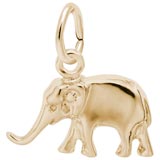 Rembrandt Small Elephant Charm, 10K Yellow Gold