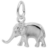 Rembrandt Small Elephant Charm, Sterling Silver