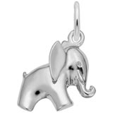 Rembrandt Baby Elephant Charm, Sterling Silver