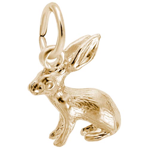 Gold Plate Bunny Accent Charm by Rembrandt Charms Gold Plate Bunny Accent Charm by Rembrandt Charms