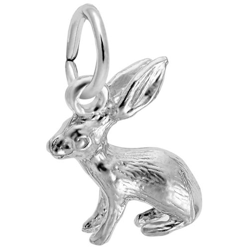 14K White Gold Bunny Accent Charm by Rembrandt Charms 14K White Gold Bunny Accent Charm by Rembrandt Charms