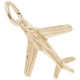 Rembrandt Military Plane Charm, Gold Plate