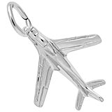 Rembrandt Military Plane Charm, Sterling Silver