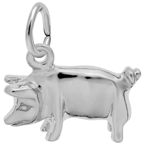 Sterling Silver Pig Charm by Rembrandt Charms Sterling Silver Pig Charm by Rembrandt Charms