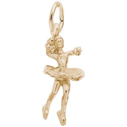 Rembrandt Twirling Ice Skater Charm, 14K Yellow Gold Rembrandt Twirling Ice Skater Charm, 14K Yellow Gold