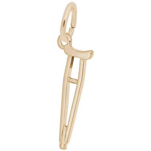 Gold Plate Crutch Charm by Rembrandt Charms Gold Plate Crutch Charm by Rembrandt Charms