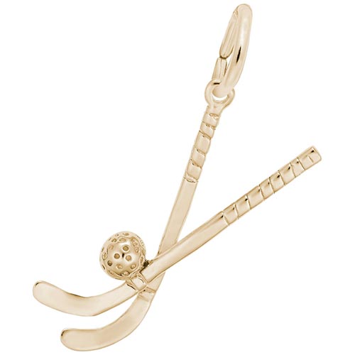 Gold Plate Field Hockey Sticks Charm by Rembrandt Charms Gold Plate Field Hockey Sticks Charm by Rembrandt Charms