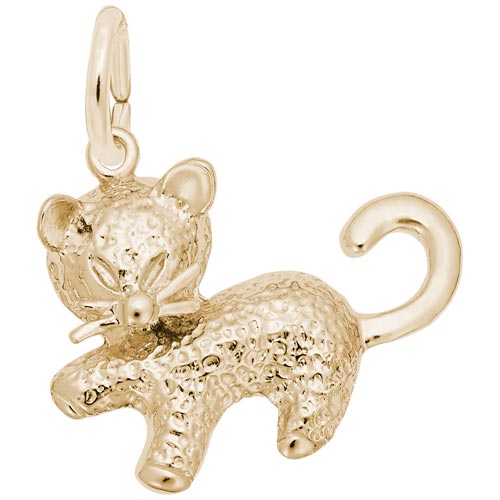 Gold Plate Kitten Charm by Rembrandt Charms Gold Plate Kitten Charm by Rembrandt Charms