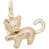 Gold Plate Kitten Charm by Rembrandt Charms