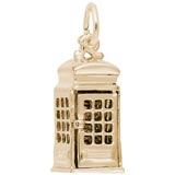 10K Gold Phone Booth Charm by Rembrandt Charms