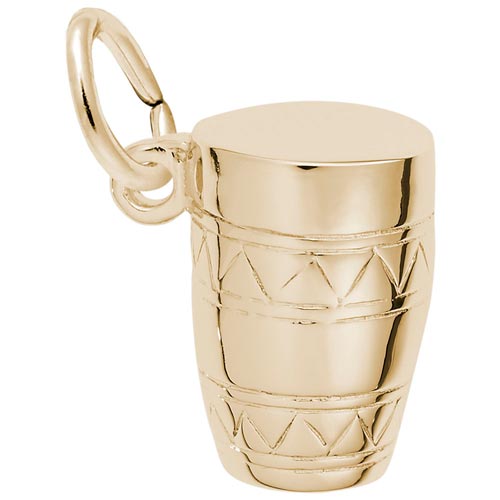 Gold Plate Bongo Drum Charm by Rembrandt Charms Gold Plate Bongo Drum Charm by Rembrandt Charms