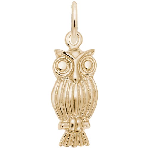 Gold Plate Screech Owl Charm by Rembrandt Charms Gold Plate Screech Owl Charm by Rembrandt Charms