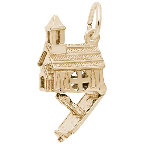 Rembrandt Church Charm - Opens, 14K Yellow Gold