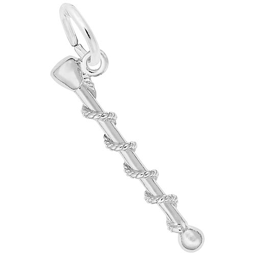 14K White Gold Baton Charm by Rembrandt Charms 14K White Gold Baton Charm by Rembrandt Charms
