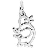14k White Gold Flappy Chick Charm by Rembrandt Charms