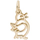 Gold Plate Flappy Chick Charm by Rembrandt Charms