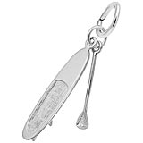 14K White Gold Paddle Board Charm by Rembrandt Charms