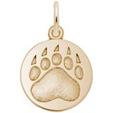 10K Gold Bear Paw Print Charm by Rembrandt Charms